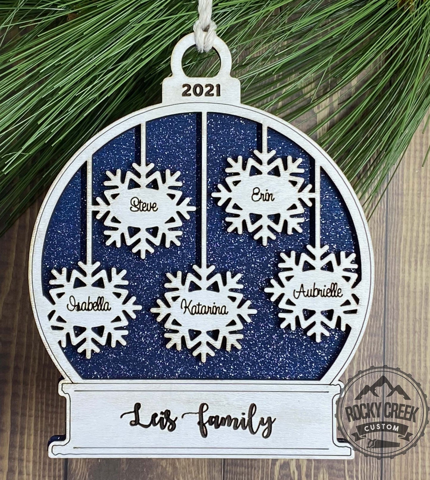 Personalized Snow Globe Ornament