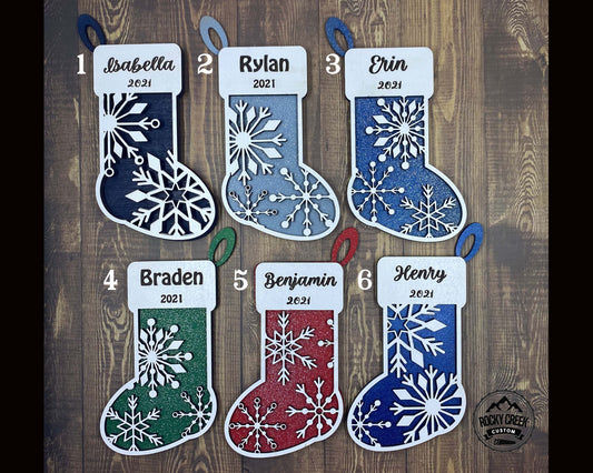 Snowflake Stocking Ornament